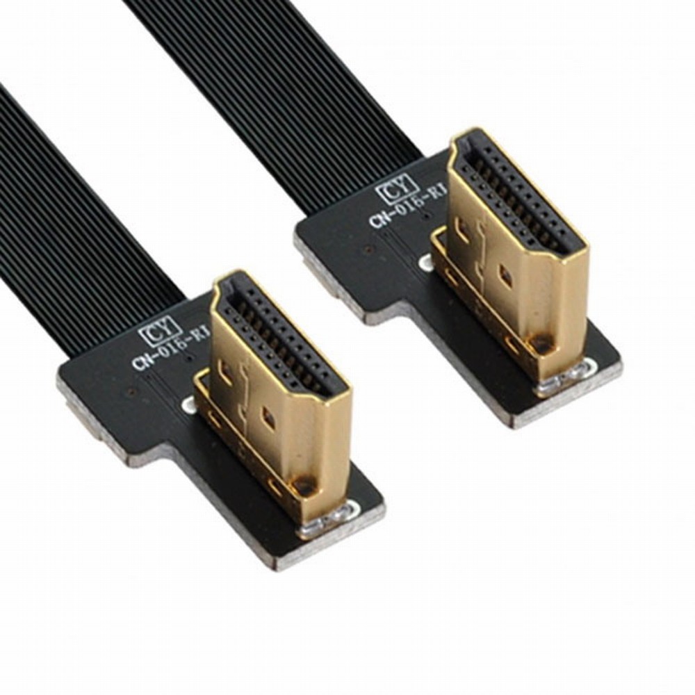 CYFPV Dual 90 Degree Right Angled HDMI Type A Male to Male HDTV FPC Flat Cable for FPV HDTV Multicopter Aerial Photography
