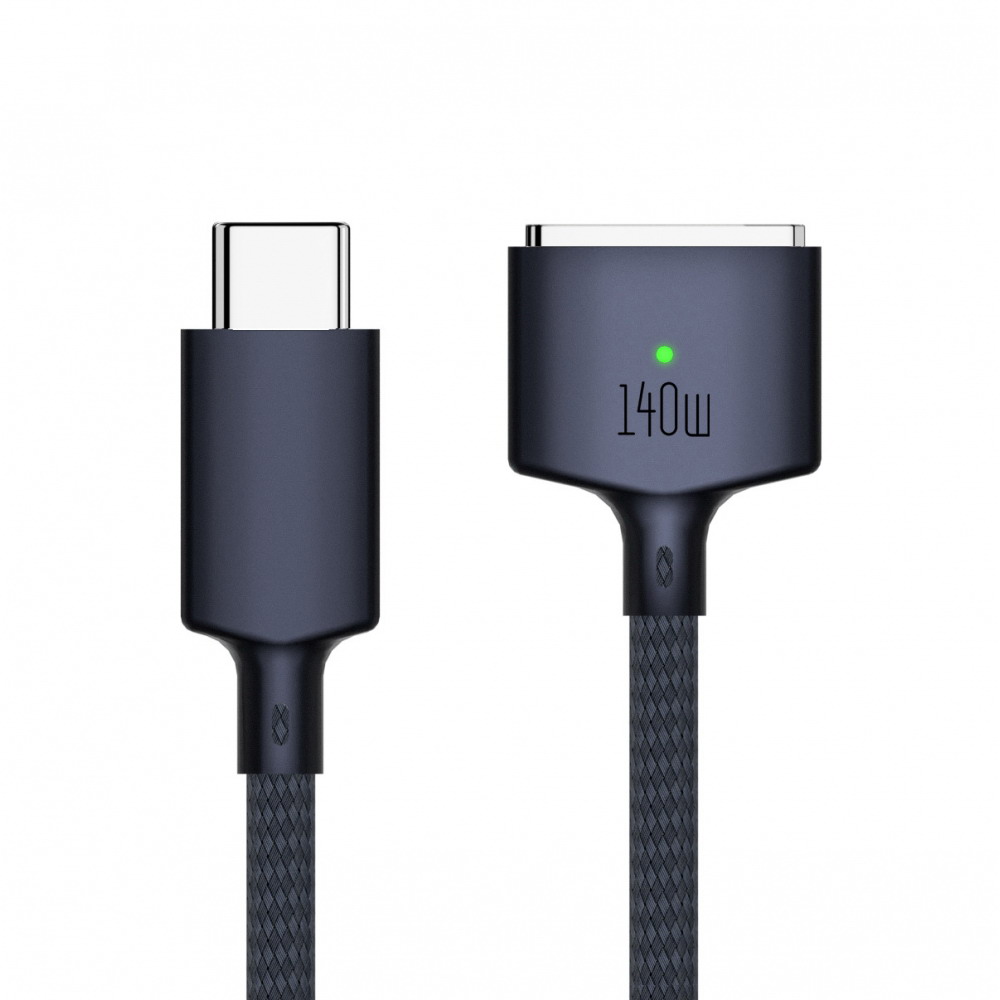 Type C USB-C Input to Magnetic 3 Output Power 96W 100W 140W 65W PD Charge Cable for M2 M3 Mac Air Pro Blue