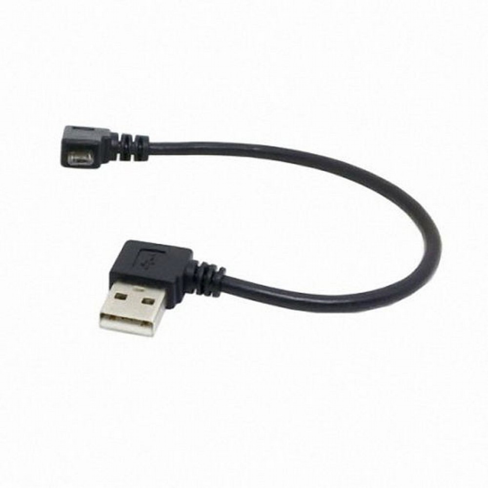 Left angled 90 degree Micro USB 5pin Male to Left Angled USB Data Charge Cable 20cm for Cell phone Tablet