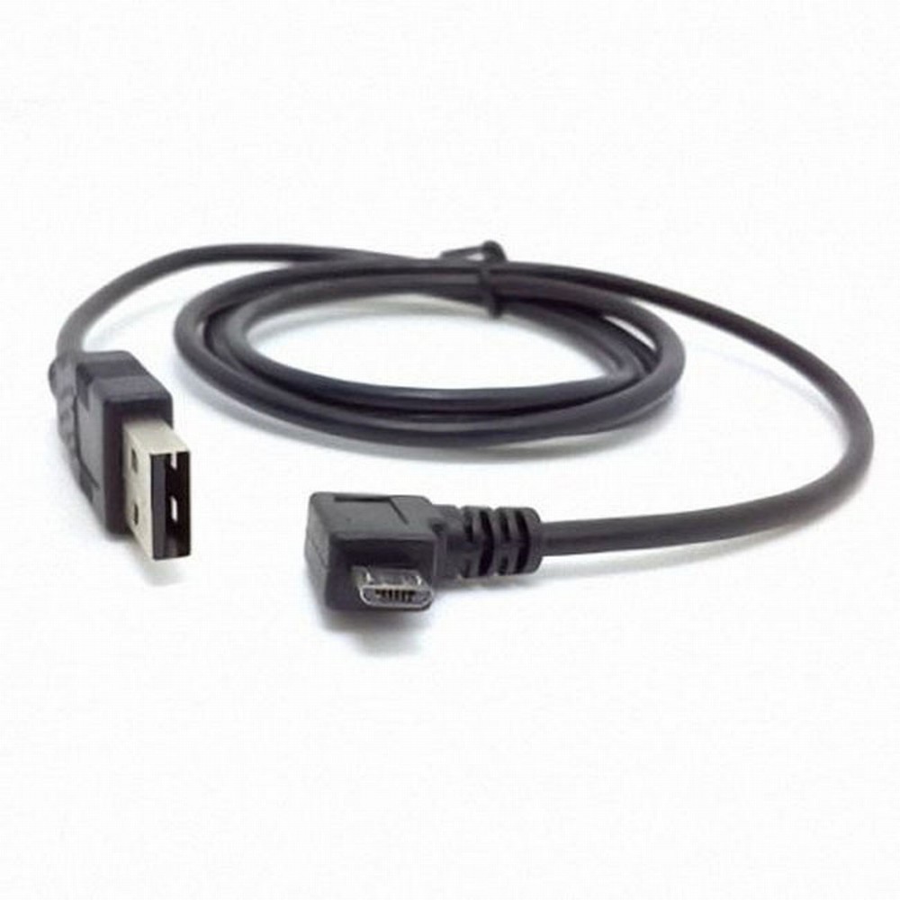 Left angled 90 degree Micro USB Male - USB Data Charge Cable for i9100 9220 9250