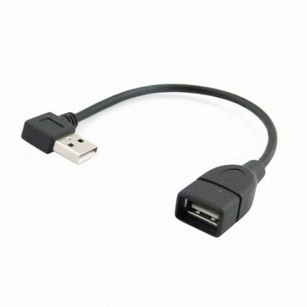 90D Left Angled Type USB 2.0 A Male to USB Female M/F Extension Cable 20cm