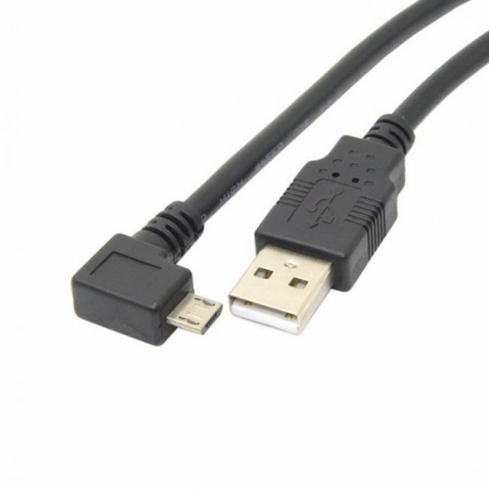 1.5m Left Angled 90 degree Micro USB Male to USB 2.0 Data Charge Cable for Cell Phone & Tablet
