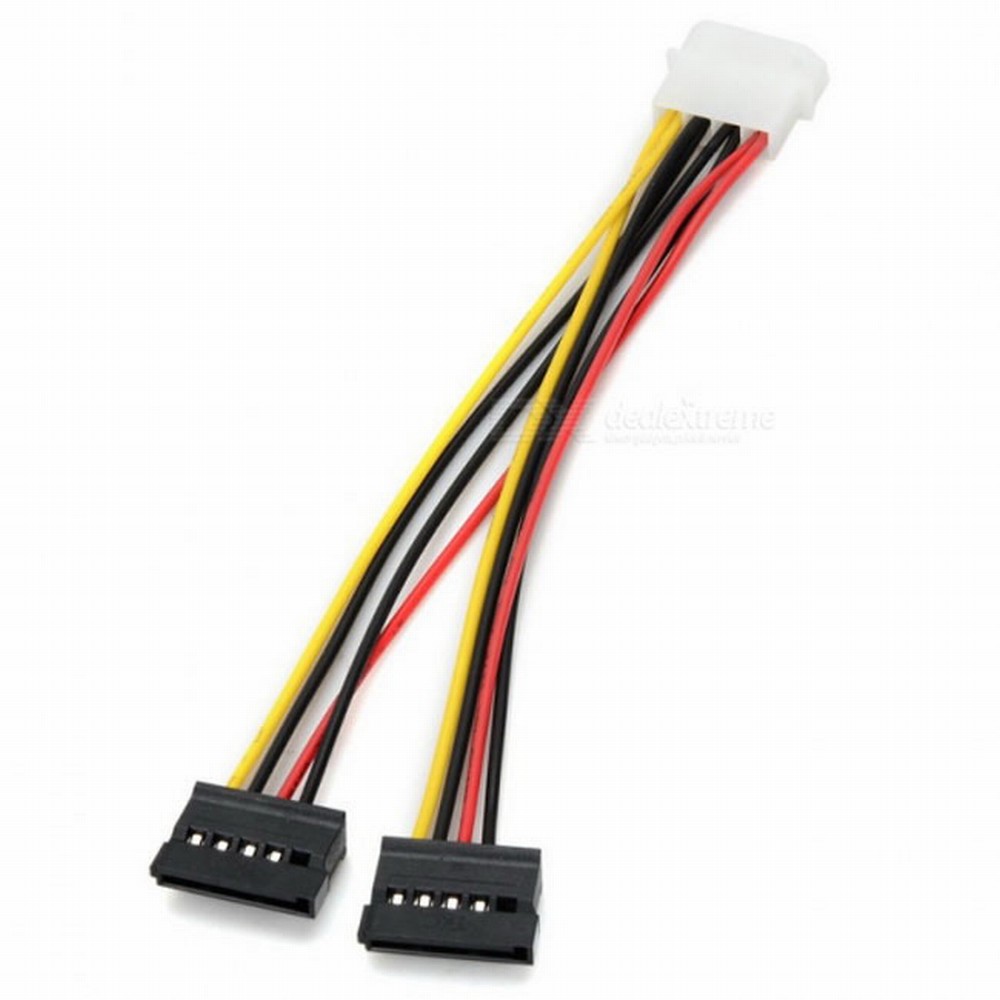 IDE to Dual SATA II 15pin Y Splitter 10cm Hard Disk Power Supply Extension Cable