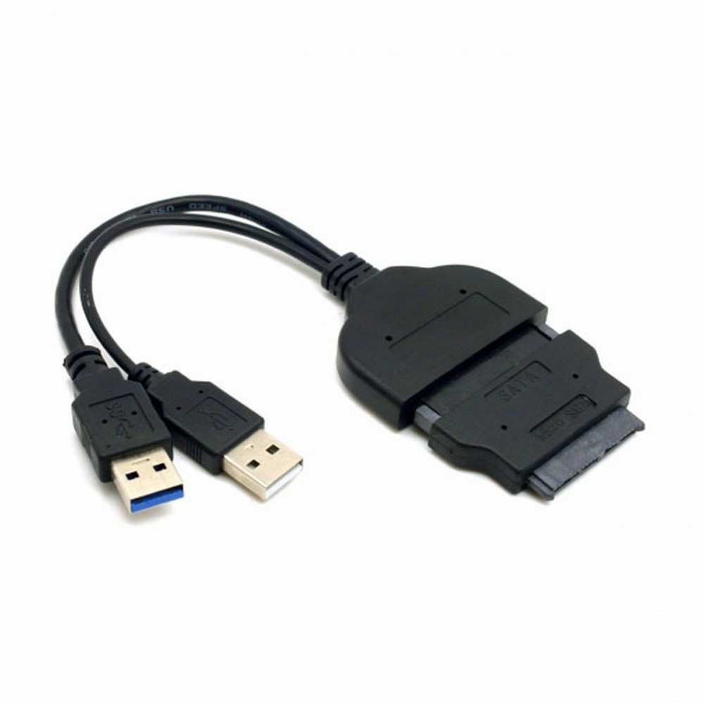 1set USB 3.0 to SATA 22Pin & SATA to 16Pin Micro SATA Adapter for 1.8" 2.5" Hard Disk Driver With Extral USB Power Cable