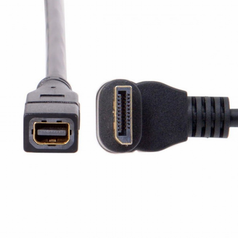Up Angled DP DisplayPort 90 Degree to Mini DP DisplayPort  Female Cable for Displays Monitors