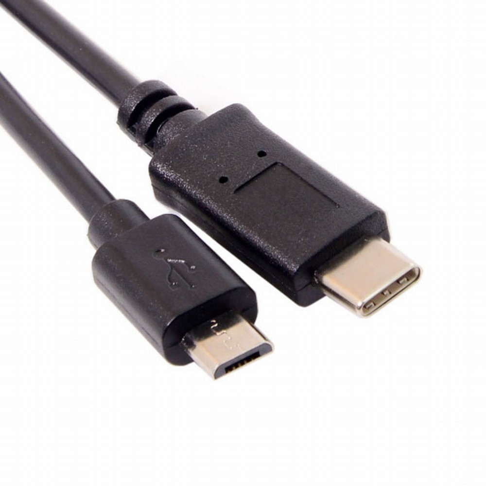Reversible Design USB 3.0 3.1 Type C Male Connector to Micro USB 2.0 Male Data Cable for Laptop & Phone