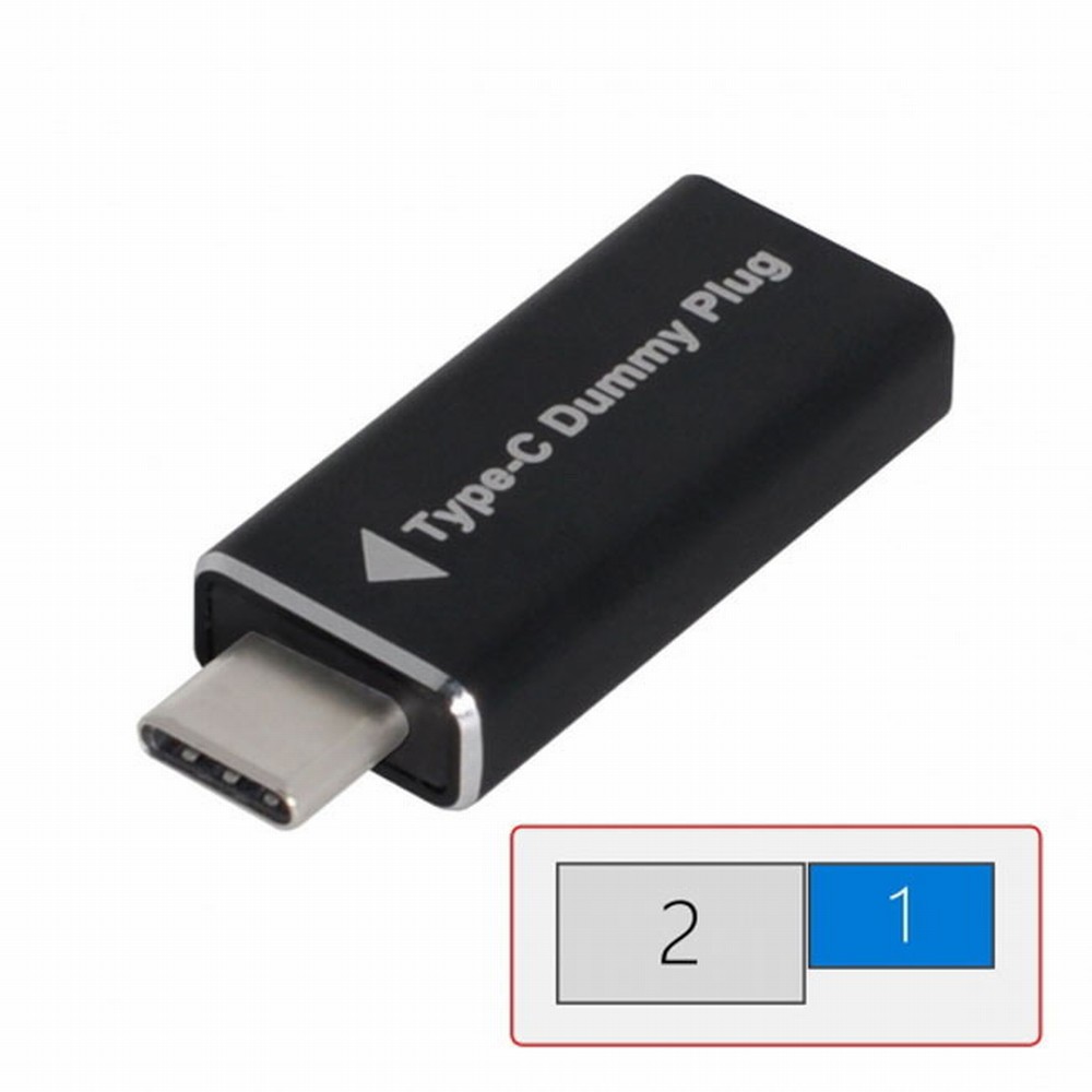 CY Virtual Display Adapter USB-C Type-C DDC EDID Dummy Plug Headless Ghost Display Emulator 1920x1080p@60Hz