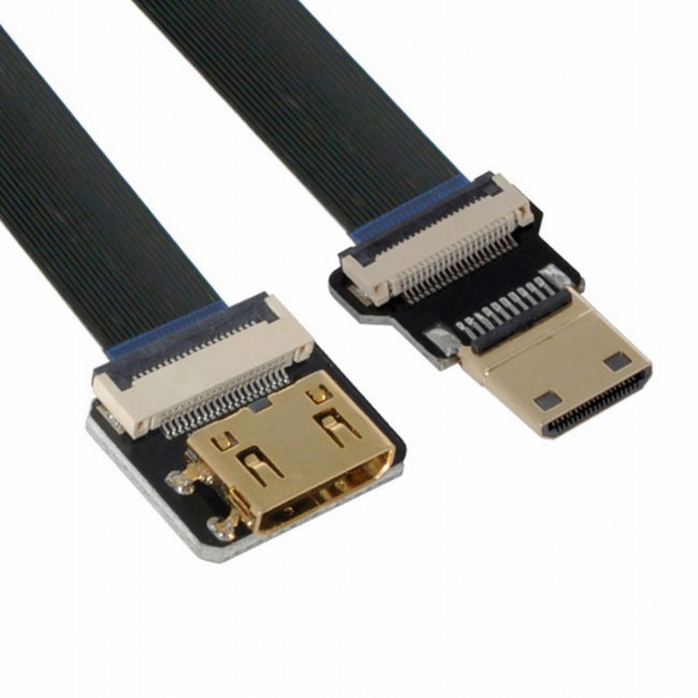 CYFPV Mini HDMI Male to Mini HDMI Female Extension FPC Flat Cable 1080P for FPV HDTV Multicopter Aerial Photography