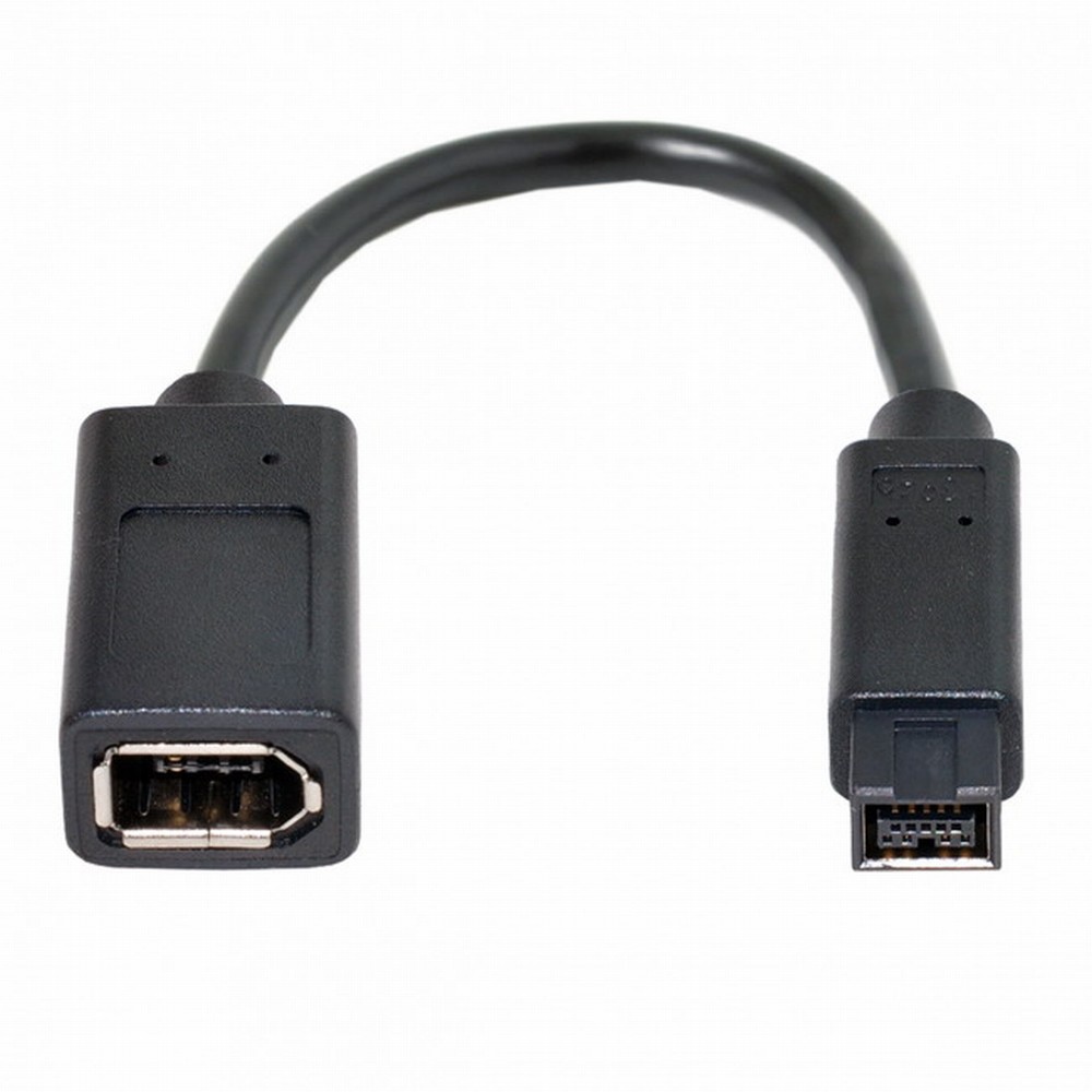 IEEE 1394 6Pin Female to 1394b 9Pin Male Firewire 400 to 800 Cable 20cm