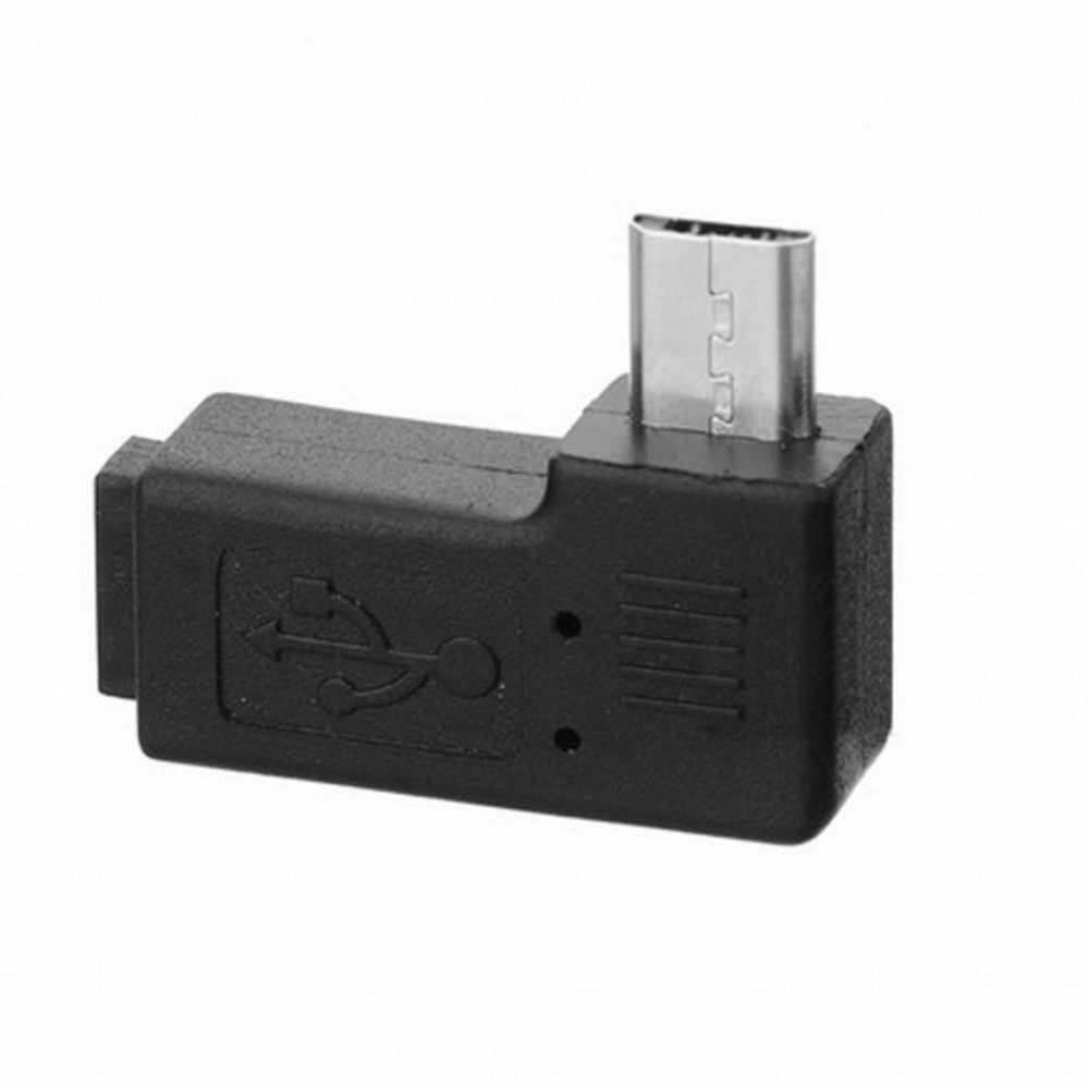 Micro USB 2.0 5Pin Male to Female M - F Extension Adapter 90 Degree Right Angled
