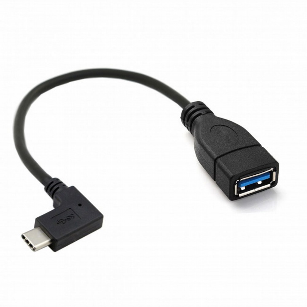 90 Degree Right Angled USB-C USB 3.1 Type C Male to  A Female OTG Data Cable for Tablet Phone