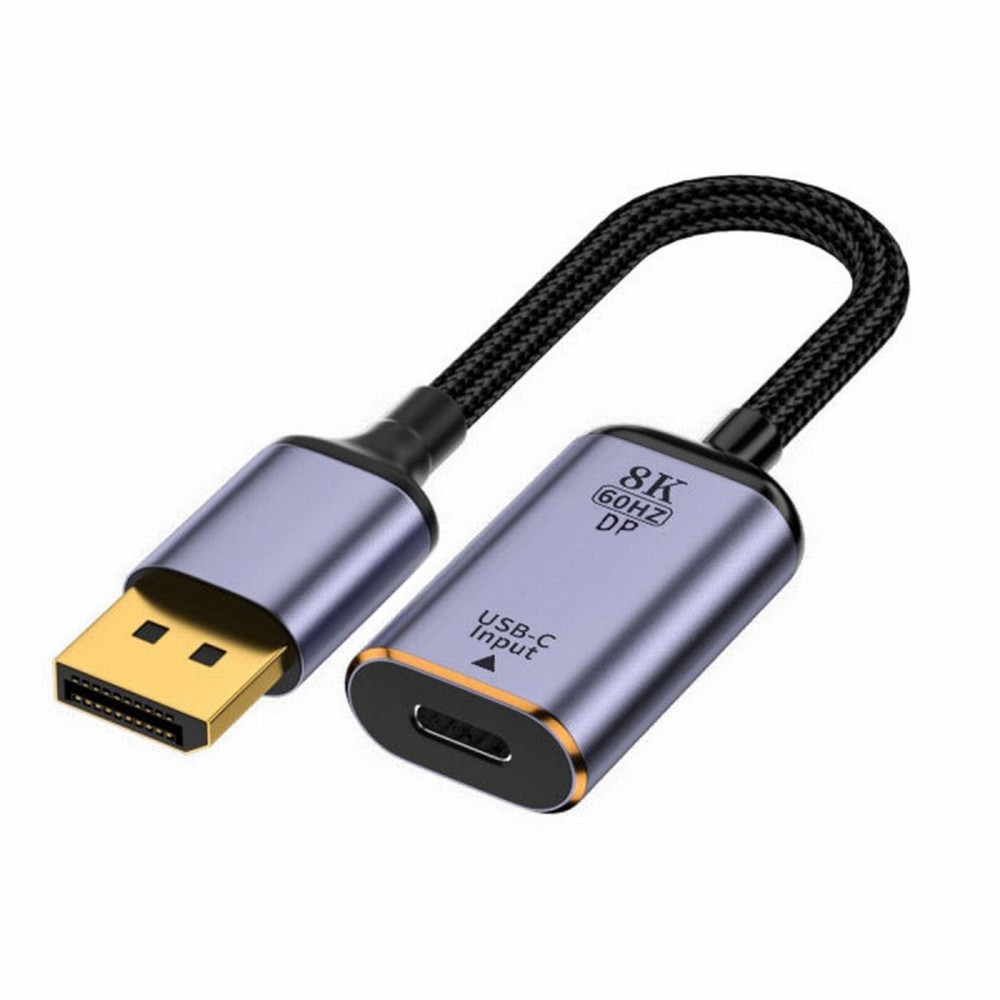 USB-C Type C Female Source to Displayport DP 1.4 Sink HDTV Cable 8K@60hz 4K@120hz for Tablet  Phone  Laptop