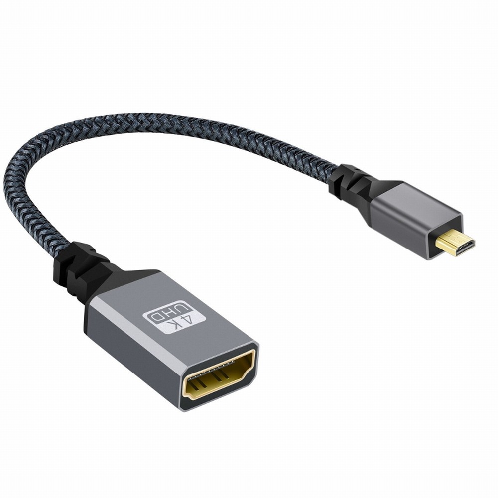 4K Type-D Micro HDMI 1.4 Male to HDMI Female Extension Cable for DV MP4 Camera DC Laptop