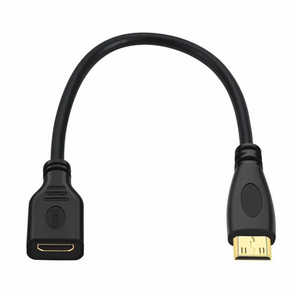 15cm Mini HDMI Type-C Socket Female to Mini HDMI Male Adapter Extension Cable for Camera HDTV 4K 1080P