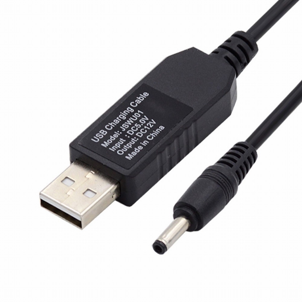 USB 2.0 Type-A DC 5V to DC 12V 3.5x1.3mm Voltage Riser Boost Power Plug Barrel Connector Cable 100cm
