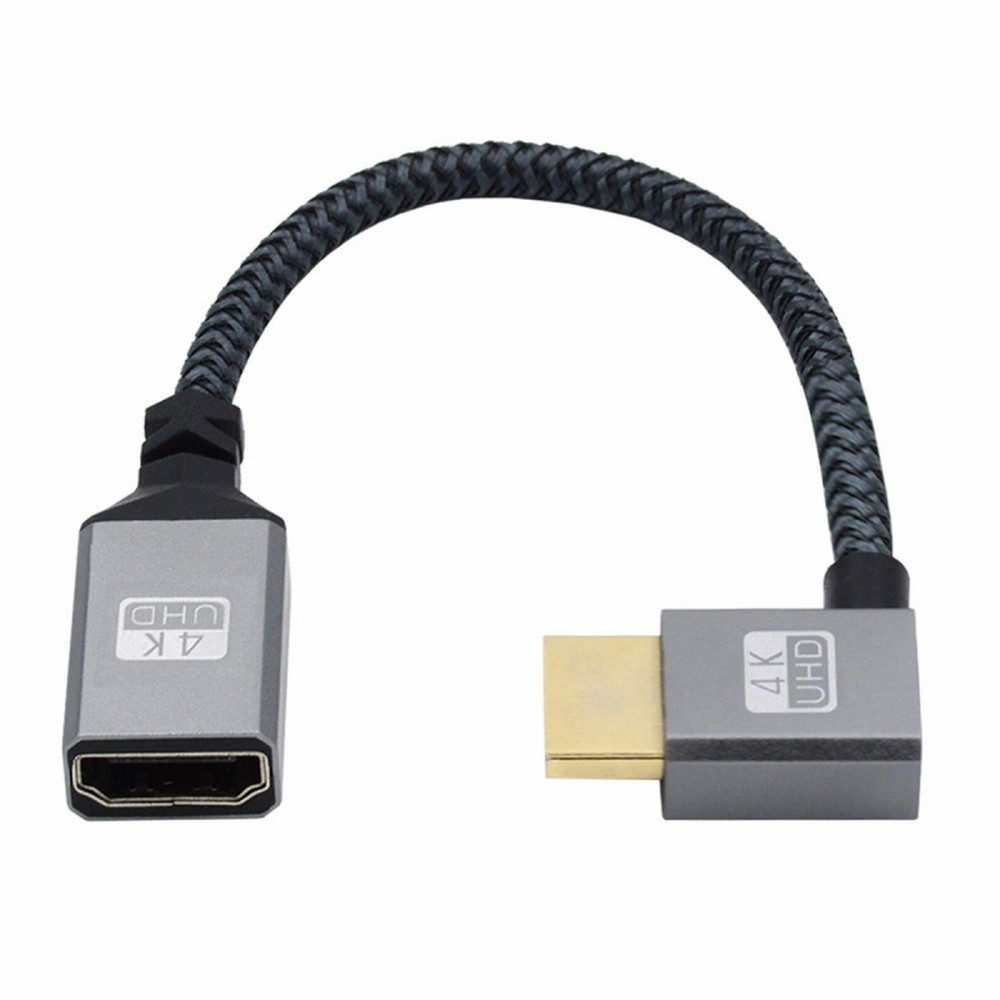 HDMI 1.4 Type A Male to A Female Extension Cable Right Angled 90 Degree Support HDTV 4K 60hz 3D
