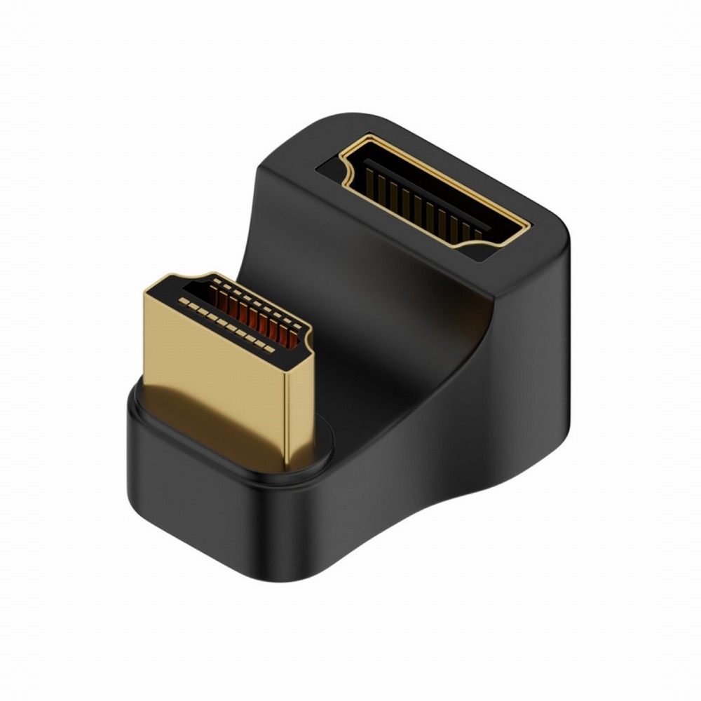 HDMI Male Type-A to HDMI Female Port Savers 360 Degree Down Opposite U Shape Back Angled Extension Adapter Converter