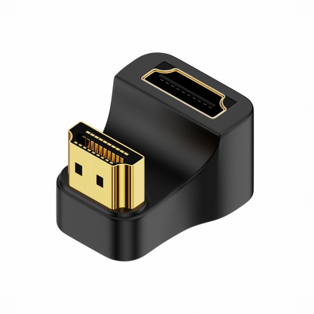 HDMI Male Type-A to HDMI Female Port Savers 360 Degree Up Opposite U Shape Back Angled Extension Adapter Converter