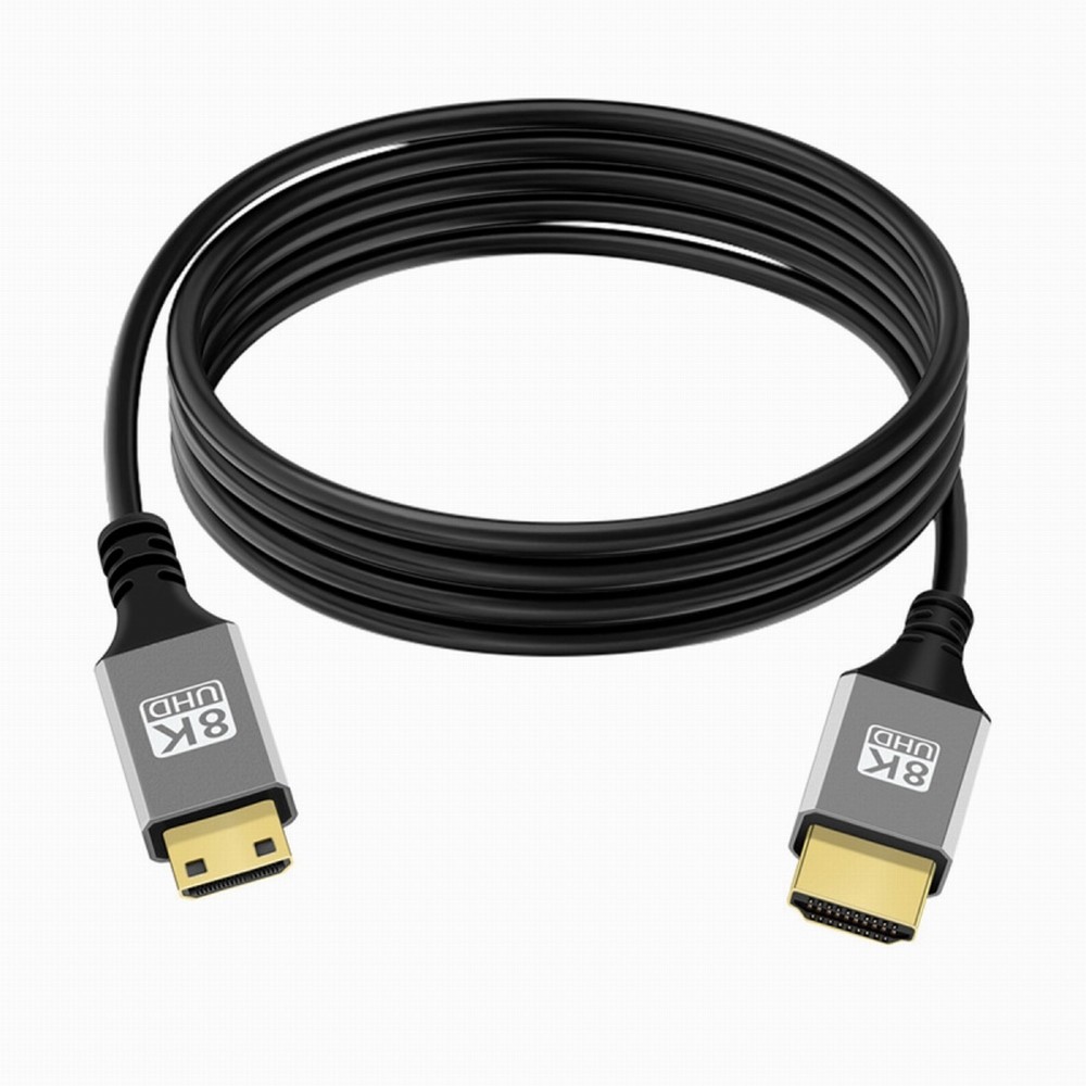 Mini HDMI 2.1 Ultra Thin HDTV Cable 8K 4K Hyper Super Flexible Slim Cord Type-A to Type-C for Camera HDTV