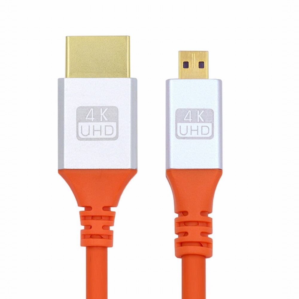 Micro HDMI 4K to HDMI Ultra Soft High Flex HDTV Cable Hyper Super Flexible Cord High Speed Type-A Male to Male for Computer HDTV