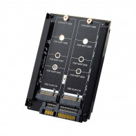 Dual NGFF B+M Key M.2 SSD Card JOBD Raid0 Span Bridge to 2.5inch SATA Combo HDD Disk Drive Enclosure
