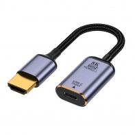 USB-C Type C Female Source to HDMI Sink HDTV Cable 8K@60hz 4K@120hz for Tablet  Phone  Laptop